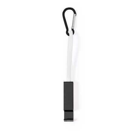 Câble de Charge Multifonction Éco-responsable Personnalisé - Pek Matières : aluminium recyclé  Couleurs : noir goodies publicita