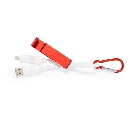 Câble de Charge Multifonction Éco-responsable Personnalisé - Pek Matières : aluminium recyclé  Couleurs : noir personnalisable a