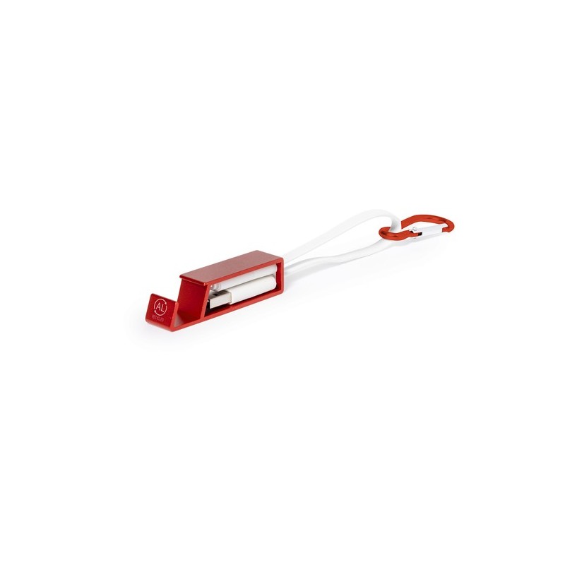 Câble de Charge Multifonction Éco-responsable Personnalisé - Pek Matières : aluminium recyclé  Couleurs : argenté marquage laser