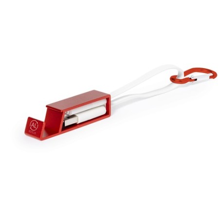 Câble de Charge Multifonction Éco-responsable Personnalisé - Pek Matières : aluminium recyclé  Couleurs : argenté marquage laser
