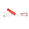 Câble de Charge Multifonction Éco-responsable Personnalisé - Pek Matières : aluminium recyclé  Couleurs : rouge cadeau entrepris