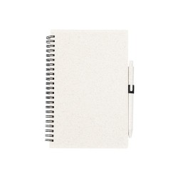 Cahier Éco-responsable et Stylo Personnalisé - Pas Cher Emily Matières : polypropylène (PP) Couleurs : naturel