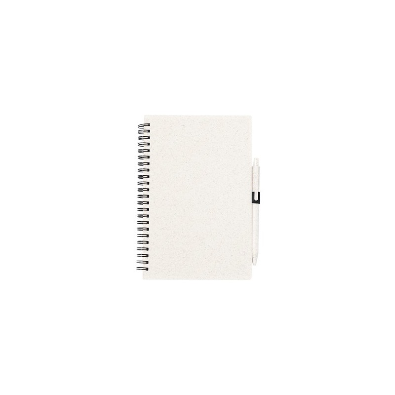 Cahier Éco-responsable et Stylo Personnalisé - Pas Cher Emily Matières : polypropylène (PP) Couleurs : naturel