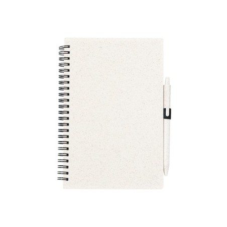 Cahier Éco-responsable et Stylo Personnalisé - Pas Cher Emily Matières : polypropylène (PP) Couleurs : naturel