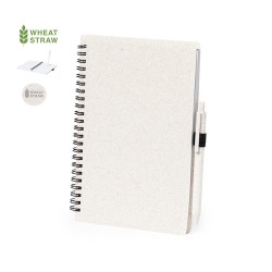 Cahier Éco-responsable et Stylo Personnalisé - Pas Cher Emily Matières : polypropylène (PP) Couleurs : naturel 2