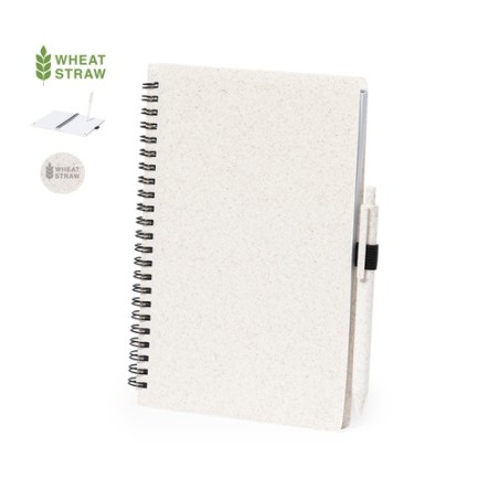 Cahier Éco-responsable et Stylo Personnalisé - Pas Cher Emily Matières : polypropylène (PP) Couleurs : naturel personnalisable a