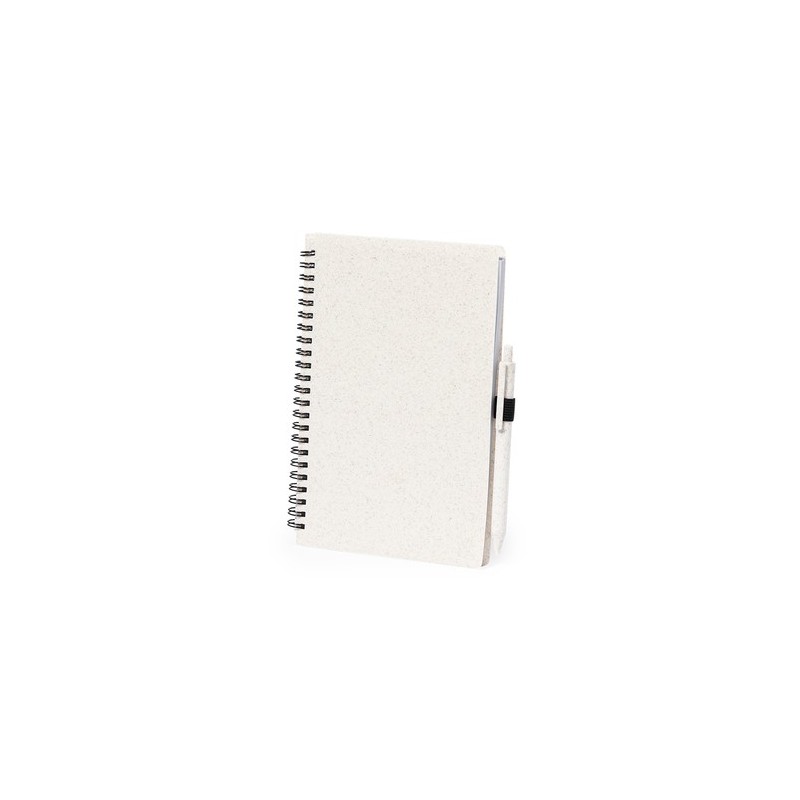 Cahier Éco-responsable et Stylo Personnalisé - Pas Cher Emily Matières : polypropylène (PP) Couleurs : naturel cadeau entreprise