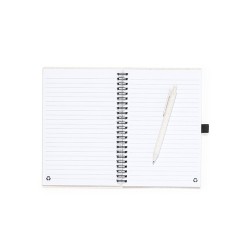 Cahier Éco-responsable et Stylo Personnalisé - Pas Cher Emily Matières : polypropylène (PP) Couleurs : naturel marquage laser ul