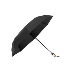 Parapluie Éco-responsable et Pratique Personnalisé - Barbra Matières : PET recyclé Couleurs : noir marquage laser ultra précis