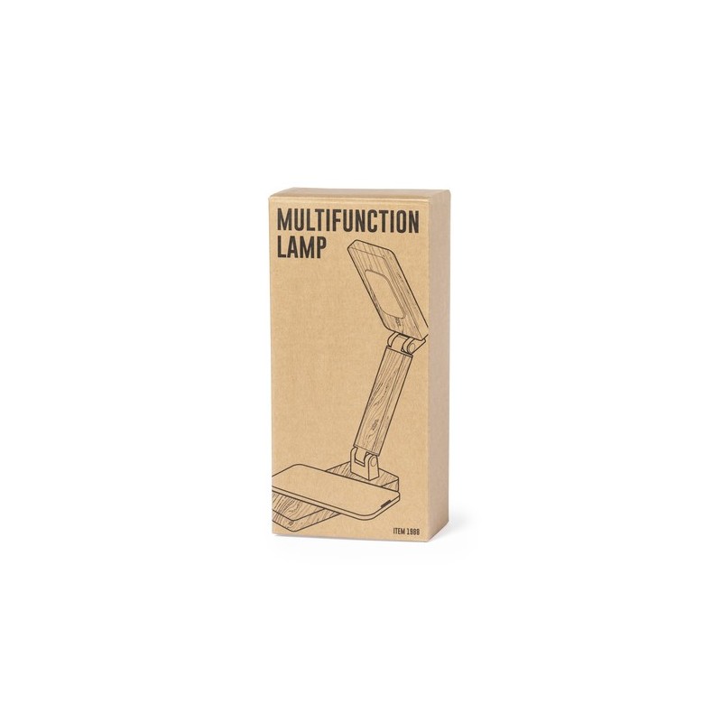 Horloge Multifonction Personnalisée Éco-responsable avec Chargeur et Lampe - Edres Matières : bambou personnalisation rapide en 