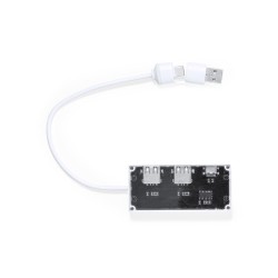 Hub USB Personnalisé High Tech - Hevan Couleurs : blanc