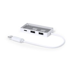 Hub USB Personnalisé High Tech - Hevan Couleurs : blanc 2