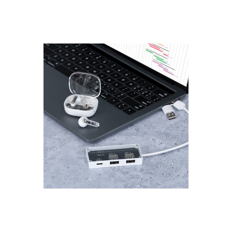 Hub USB Personnalisé High Tech - Hevan Couleurs : blanc goodies publicitaire événementiel