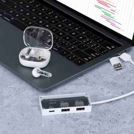 Hub USB Personnalisé High Tech - Hevan Couleurs : blanc goodies publicitaire événementiel