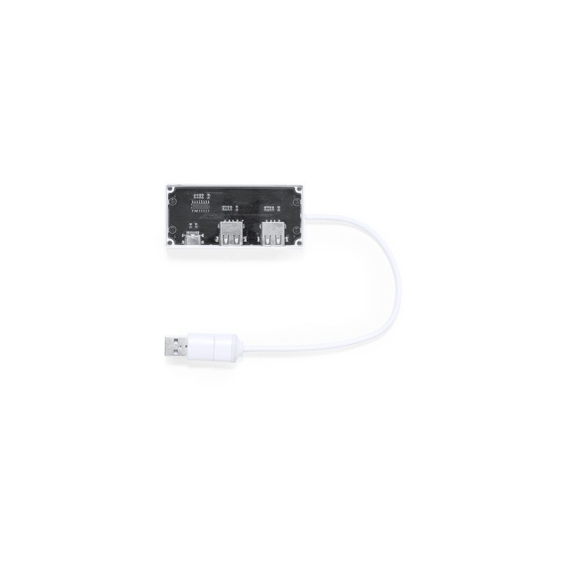 Hub USB Personnalisé High Tech - Hevan Couleurs : blanc impression haute définition