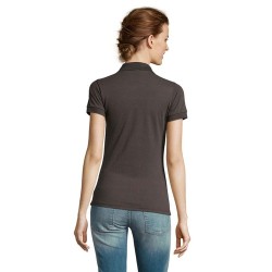 Polo polycoton personnalisé pour femme - PRIME Matières : PET Taille textile : XXL Couleurs : gris foncé marquage laser ultra pr