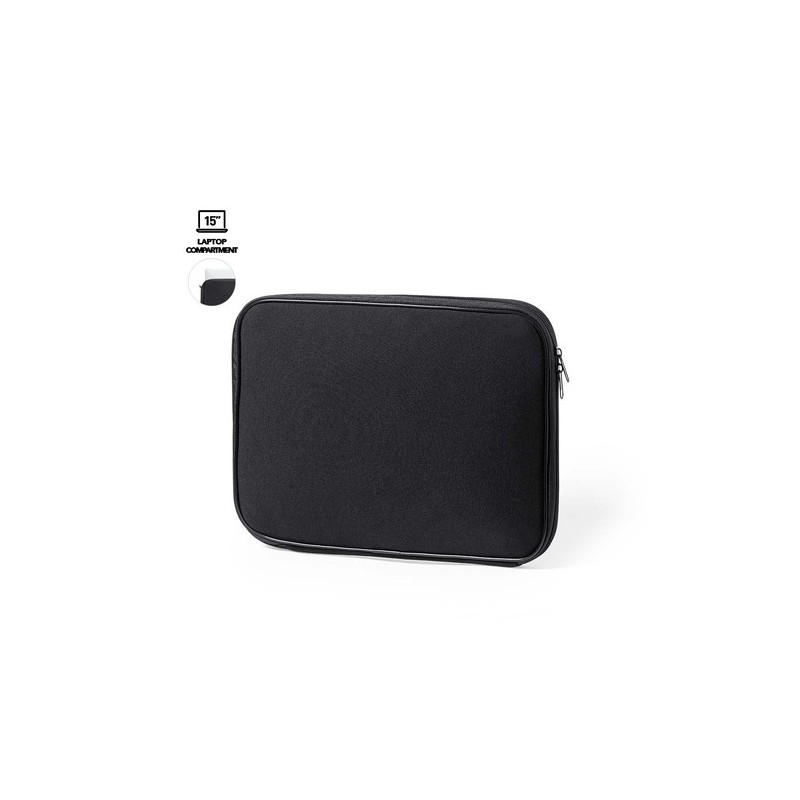 Housse Élégante et Pratique Personnalisée pour Ordinateur Portable Jobik Matières : softshell Couleurs : noir personnalisable av
