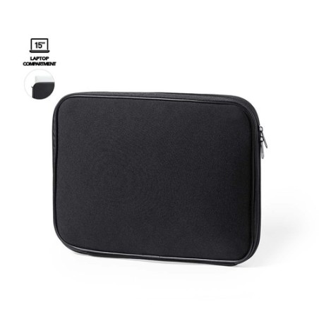 Housse Élégante et Pratique Personnalisée pour Ordinateur Portable Jobik Matières : softshell Couleurs : noir personnalisable av