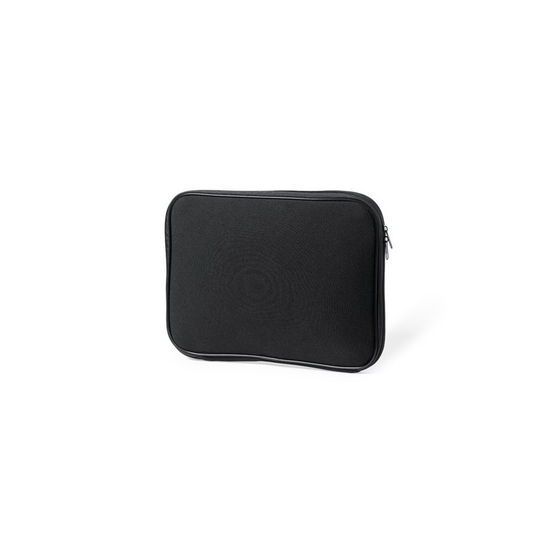 Housse Élégante et Pratique Personnalisée pour Ordinateur Portable Jobik Matières : softshell Couleurs : noir cadeau entreprise 