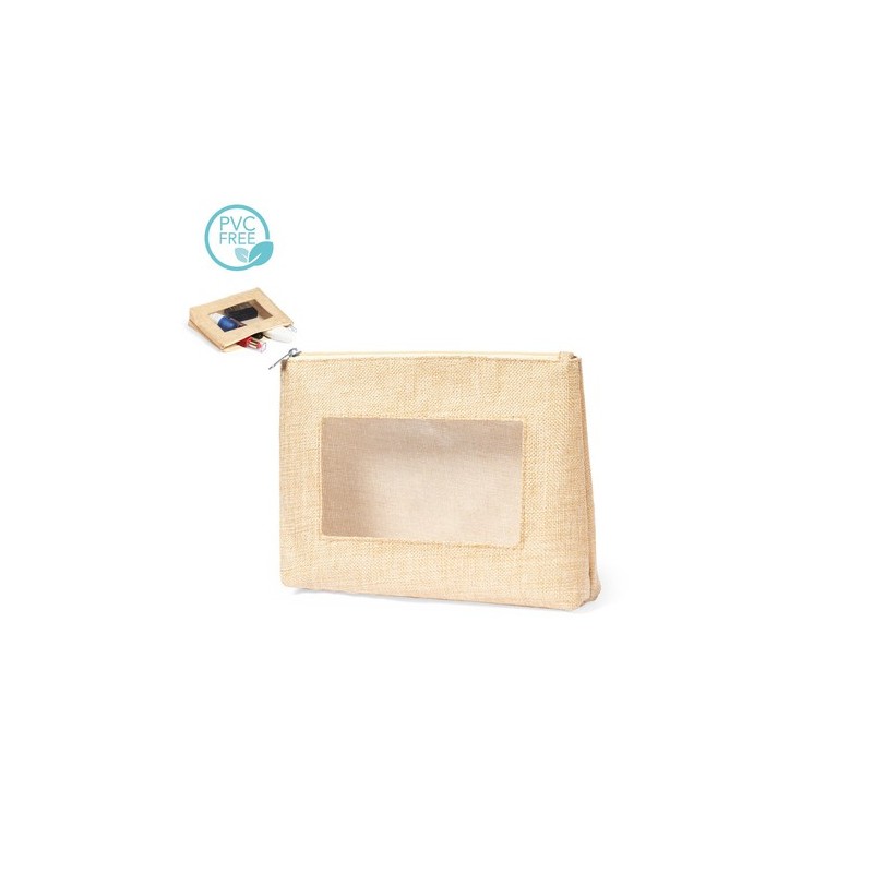 Trousse de Toilette Personnalisable Éco-responsable Flumit Matières : polyester Couleurs : naturel personnalisable avec votre lo