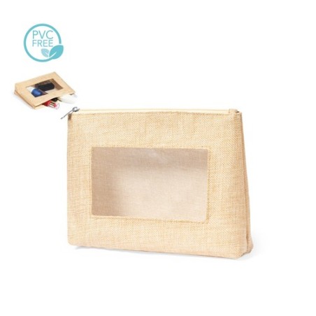 Trousse de Toilette Personnalisable Éco-responsable Flumit Matières : polyester Couleurs : naturel personnalisable avec votre lo