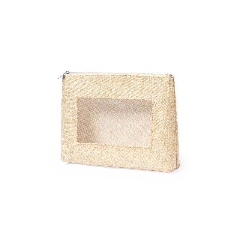 Trousse de Toilette Personnalisable Éco-responsable Flumit Matières : polyester Couleurs : naturel marquage laser ultra précis
