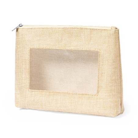 Trousse de Toilette Personnalisable Éco-responsable Flumit Matières : polyester Couleurs : naturel marquage laser ultra précis