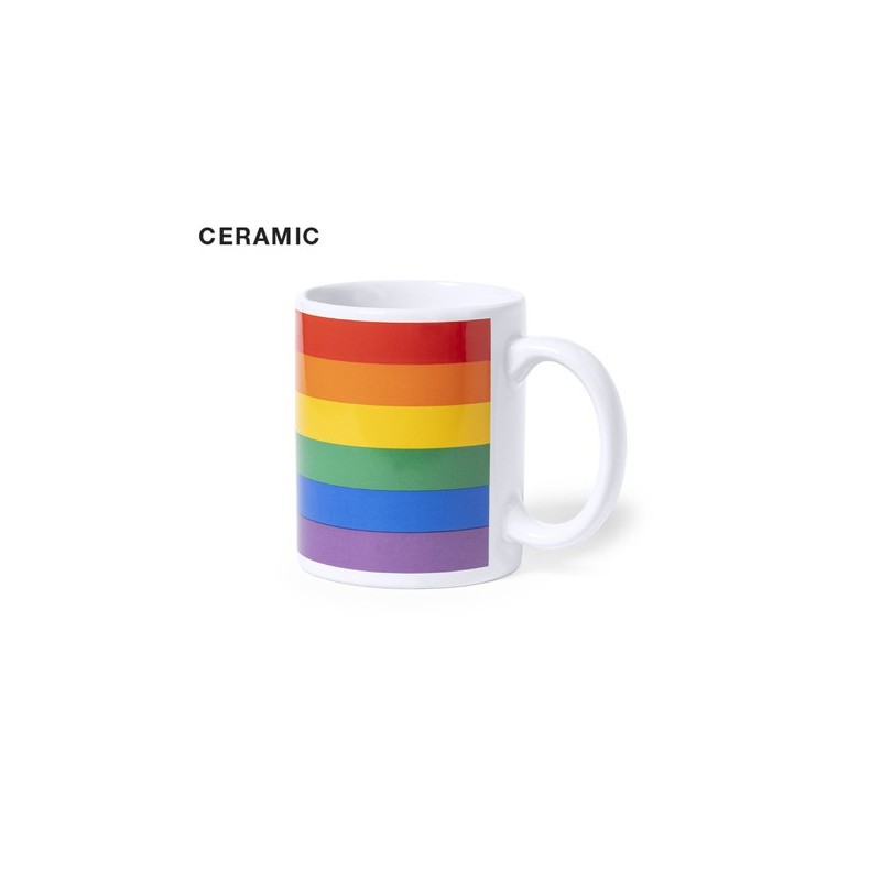 Tasse Personnalisée Publicitaire Éco-responsable Mug Mercurik Matières : céramique Couleurs : rainbow personnalisable avec votre