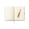 Set Éco-responsable Personnalisé de Cahier et Stylo Nauthax Matières : cuir recyclé Couleurs : marron cadeau entreprise pas cher