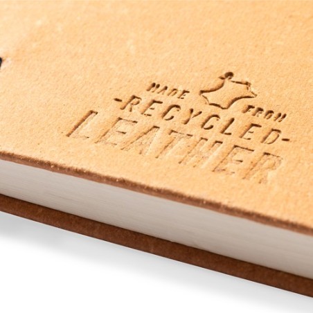 Set Éco-responsable Personnalisé de Cahier et Stylo Nauthax Matières : cuir recyclé Couleurs : marron livraison express 24h 48h