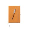 Set Éco-responsable Personnalisé de Cahier et Stylo Nauthax Matières : cuir recyclé Couleurs : marron personnalisation rapide en