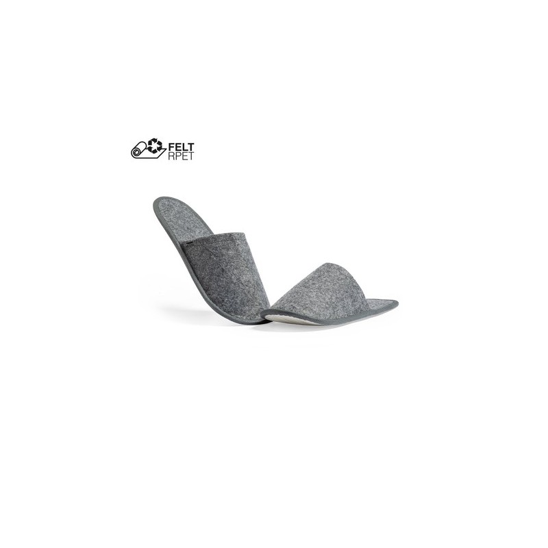 Pantoufles Éco-responsables Confortables Kaicel Matières : PET recyclé Couleurs : gris personnalisable avec votre logo