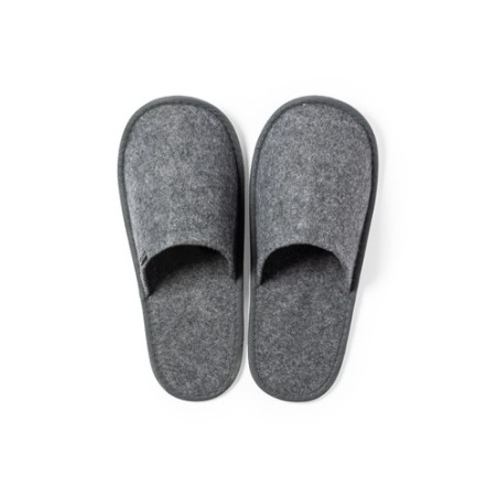 Pantoufles Éco-responsables Confortables Kaicel Matières : PET recyclé Couleurs : gris cadeau entreprise pas cher