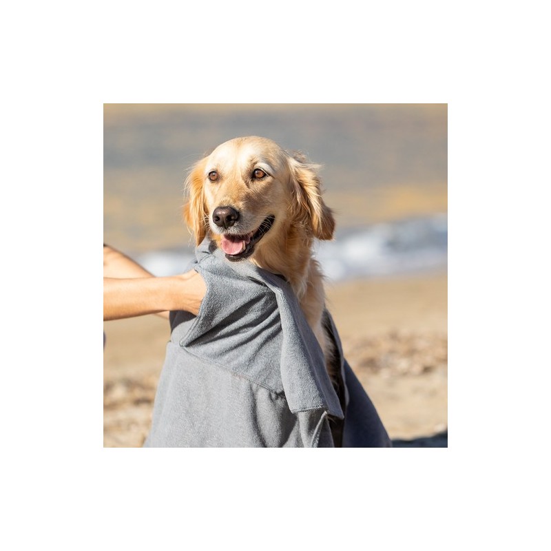 Serviette Personnalisée Éco-responsable pour Animaux de Compagnie Yelyn Matières : polyester Couleurs : gris livraison express 2