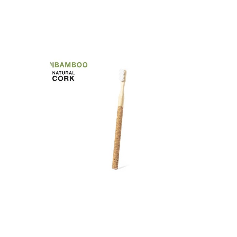 Brosse à Dents Éco-responsable Personnalisée - Piglet Matières : bambou Couleurs : naturel personnalisable avec votre logo