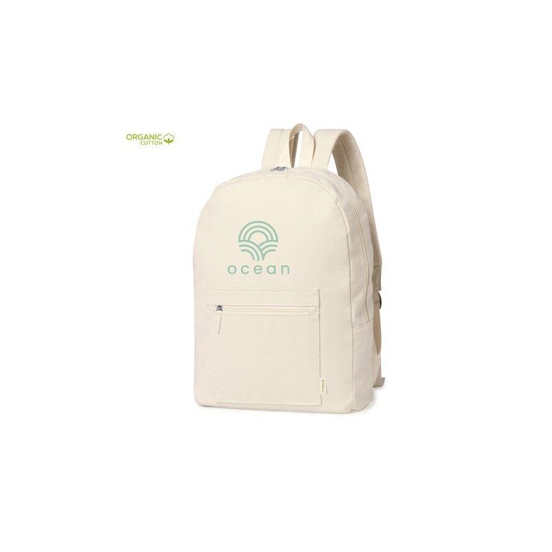 Sac à Dos Éco-responsable Personnalisable Saunders Matières : coton organique Couleurs : naturel personnalisable avec votre logo