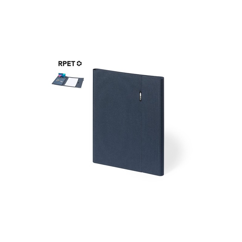 Porte-Documents Éco-responsable Personnalisé de la marque Neseby Couleurs : noir Matières : polyester recyclé marquage laser ult