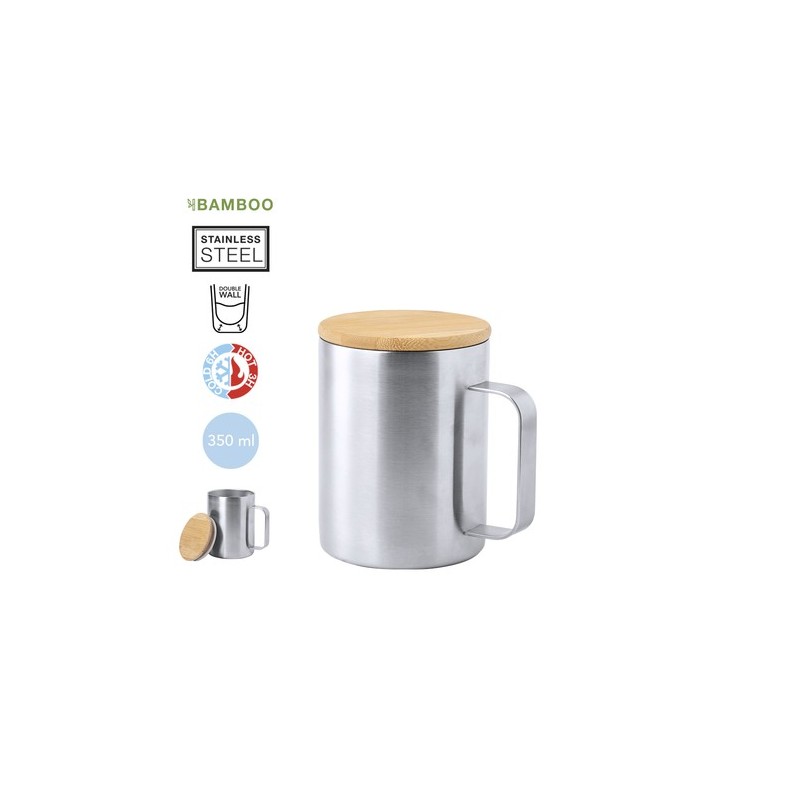 Tasse Thermique Éco-Design Personnalisée - Ricaly Matières : bambou