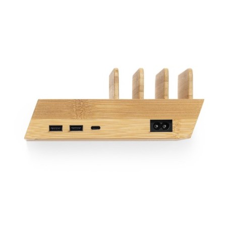 Chargeur Éco-responsable et Pratique Personnalisé Pas Cher - Lupint Matières : bambou personnalisable avec votre logo