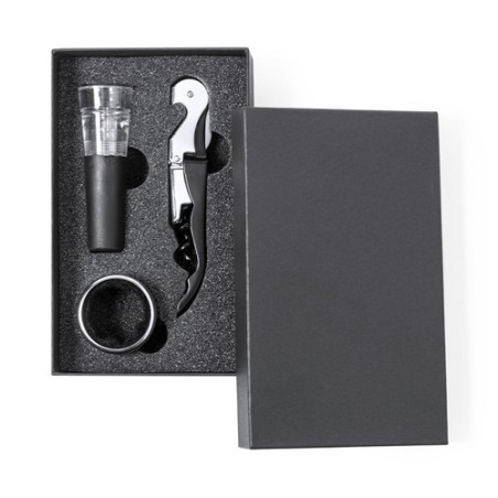 Coffret Accessoires à Vin Personnalisé Noarek Matières : carton personnalisable avec votre logo