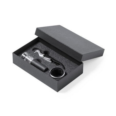 Coffret Accessoires à Vin Personnalisé Noarek Matières : carton goodies publicitaire événementiel