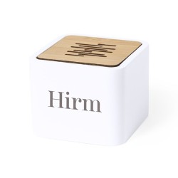 Enceinte Bluetooth Éco-responsable Haut-Parleur Pixie Matières : bambou Couleurs : blanc
