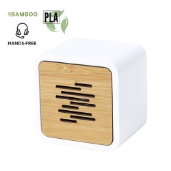 Enceinte Bluetooth Éco-responsable Haut-Parleur Pixie Matières : bambou Couleurs : blanc 2
