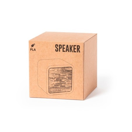 Enceinte Bluetooth Éco-responsable Haut-Parleur Pixie Matières : bambou Couleurs : blanc goodies publicitaire événementiel