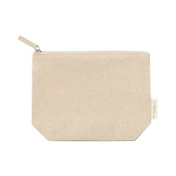 Trousse de Toilette Éco-responsable Personnalisée Pas Cher - Nécessaire Plaum Matières : coton recyclé Couleurs : naturel