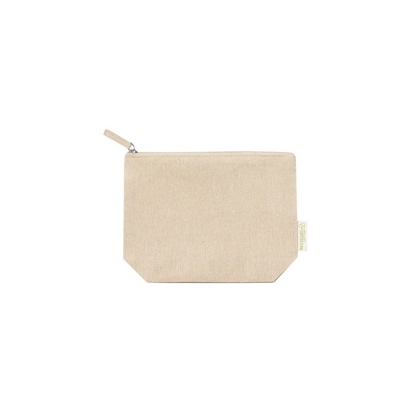 Trousse de Toilette Éco-responsable Personnalisée Pas Cher - Nécessaire Plaum Matières : coton recyclé Couleurs : naturel