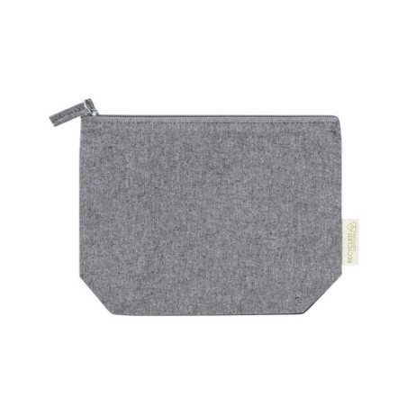 Trousse de Toilette Éco-responsable Personnalisée Pas Cher - Nécessaire Plaum Matières : coton recyclé Couleurs : noir personnal