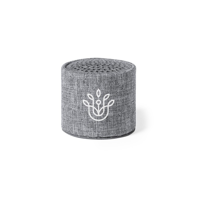 Haut-Parleur Éco-responsable et Connecté Personnalisé Donny pas cher Couleurs : gris Matières : polyester recyclé