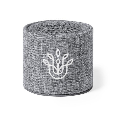 Haut-Parleur Éco-responsable et Connecté Personnalisé Donny pas cher Couleurs : gris Matières : polyester recyclé