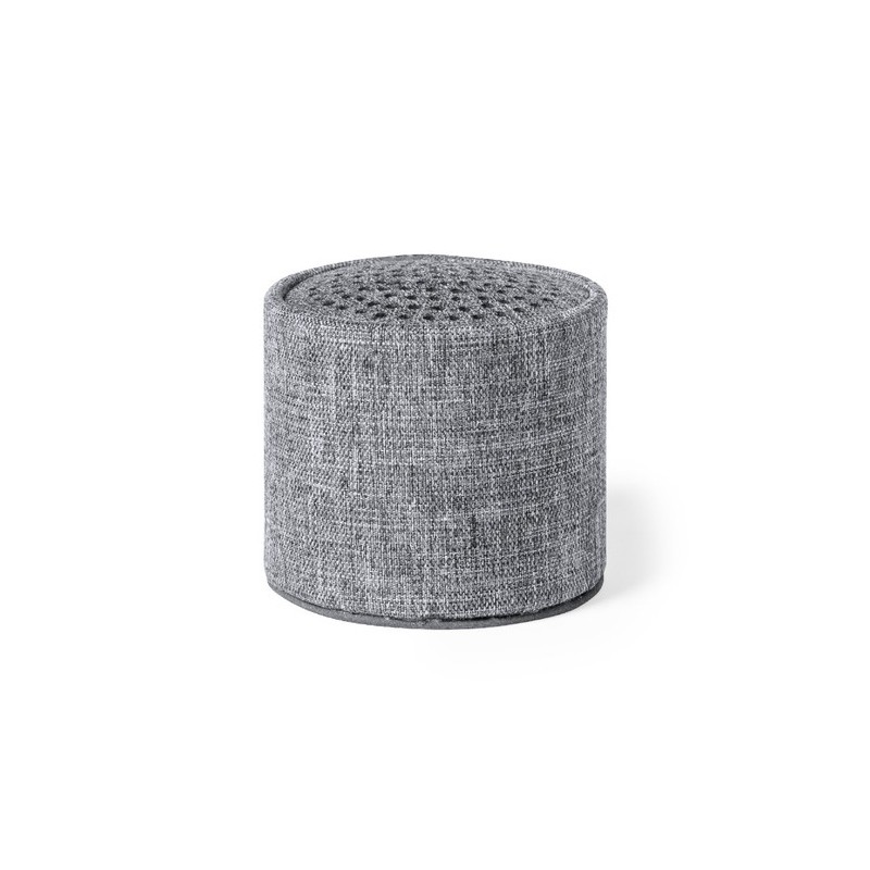 Haut-Parleur Éco-responsable et Connecté Personnalisé Donny pas cher Couleurs : gris Matières : polyester recyclé goodies public